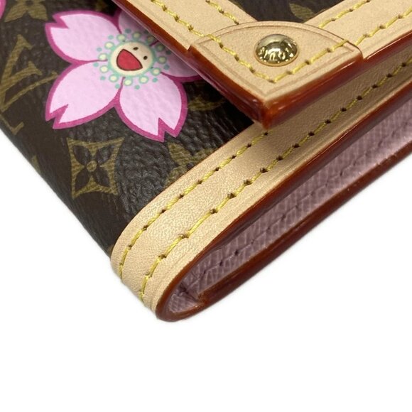 Auth LOUIS VUITTON LV x TM Porte Foyle Victorine M13427 cherry brown - - Picture 7 of 11